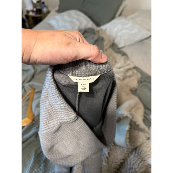 American Eagle Sweater Material Ribbed Flare Pants - Picture 8 of 9